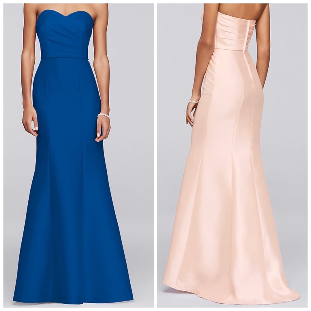 DAVID’S BRIDAL Sweetheart MIKADO Strapless Dress